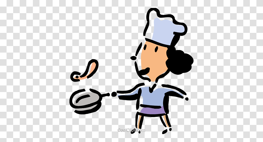 Chef Flipping An Omelet Royalty Free Vector Clip Art Illustration Transparent Png