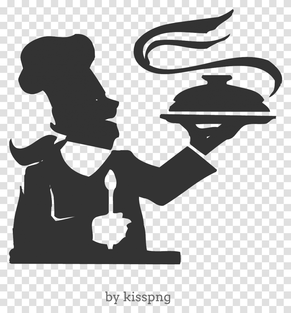 Chef Food Cooking Background Chef Cartoon, Person, Silhouette, People Transparent Png