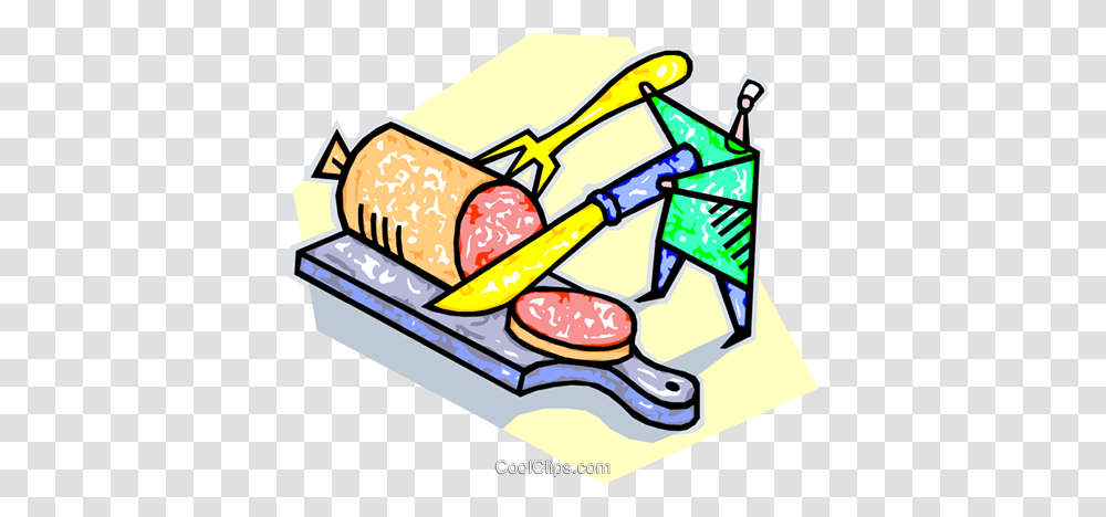 Chef Form With Salami And Knife And Fork Royalty Free Vector Clip, Dynamite, Bomb, Weapon, Weaponry Transparent Png