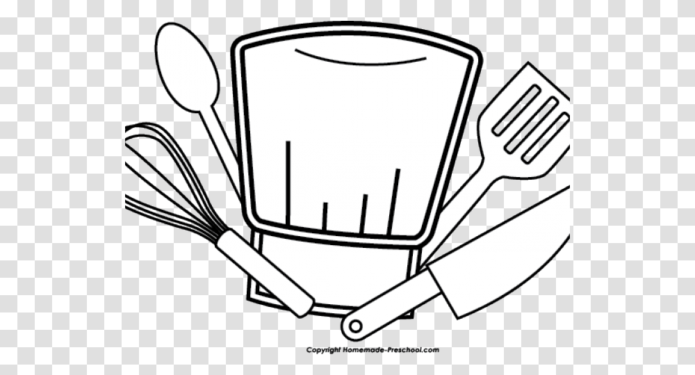 Chef Hat Clipart Black And White Cooking Hat, Cutlery, Appliance, Sunglasses, Accessories Transparent Png