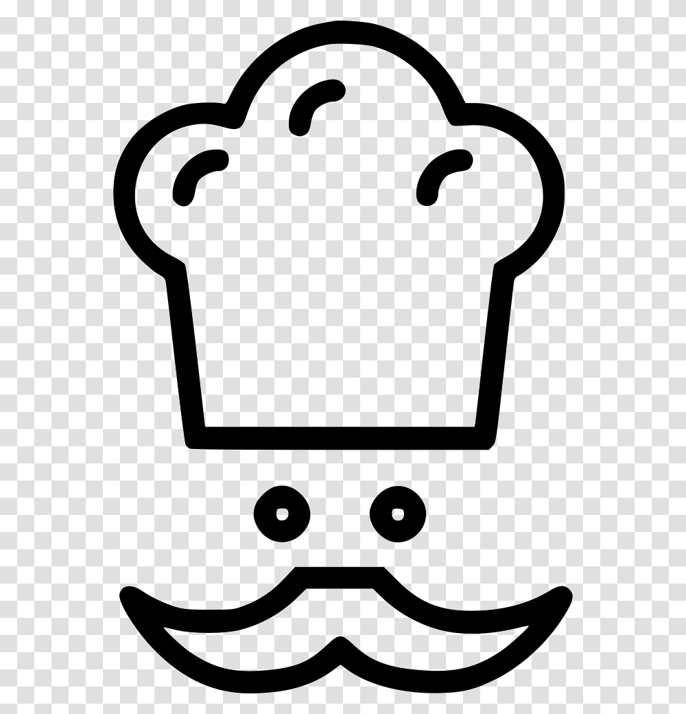 Chef Hat Moustache Avatar Icon Free Download, Light, Stencil, Lightbulb Transparent Png