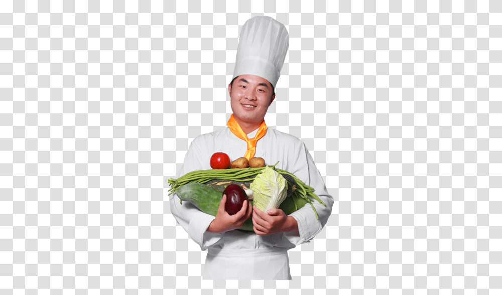 Chef Images Free Download Chef With Food, Person, Human, Plant, Vegetable Transparent Png