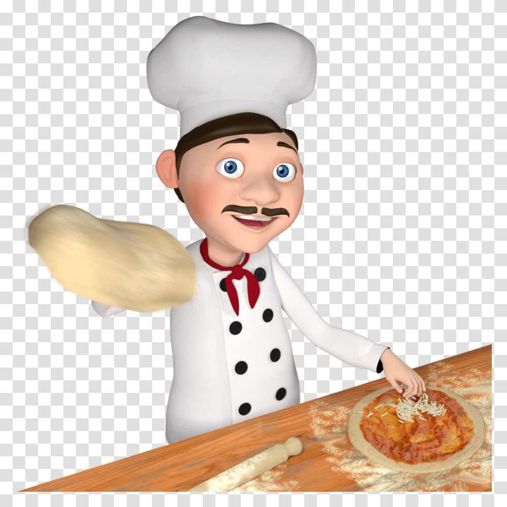Chef Luigi, Person, Human, Pizza, Food Transparent Png