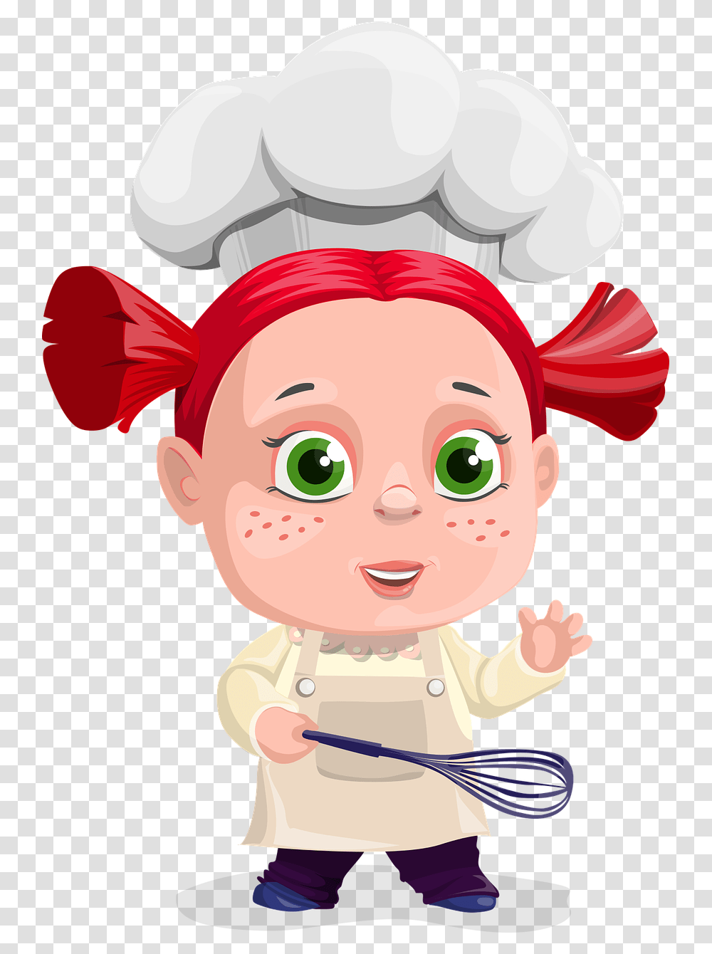 Chef Male Cartoon Character With Freckles, Toy, Face, Elf, Rattle Transparent Png