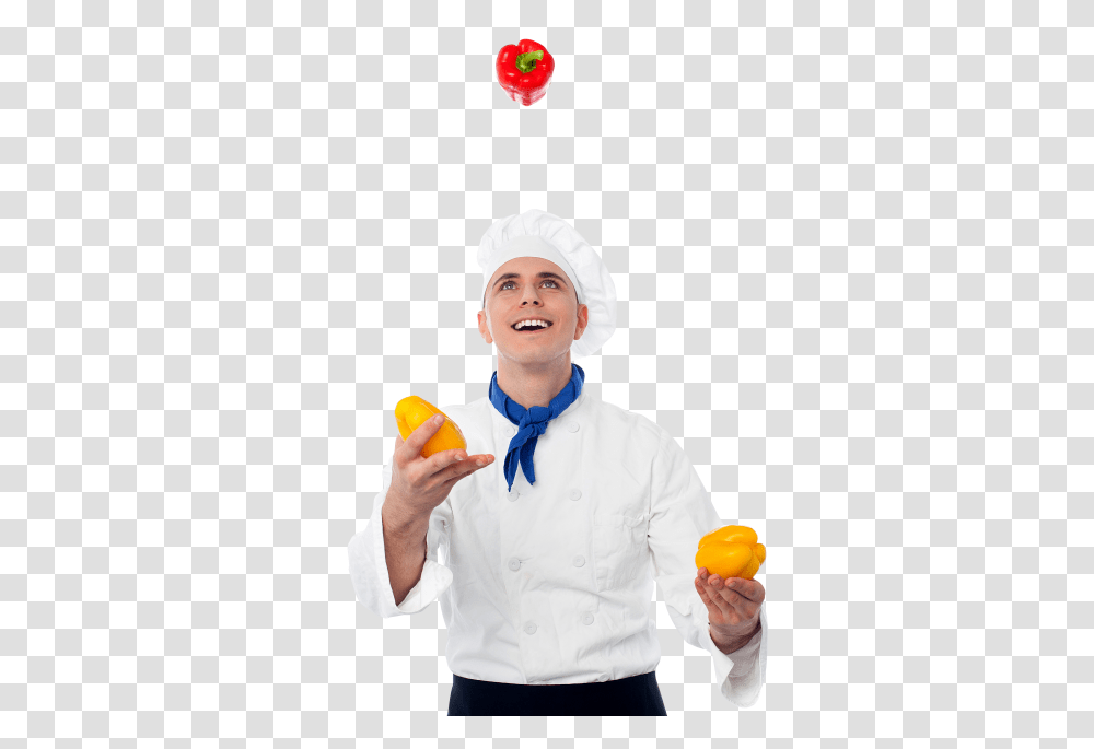 Chef, Person, Human, Juggling, Scarf Transparent Png