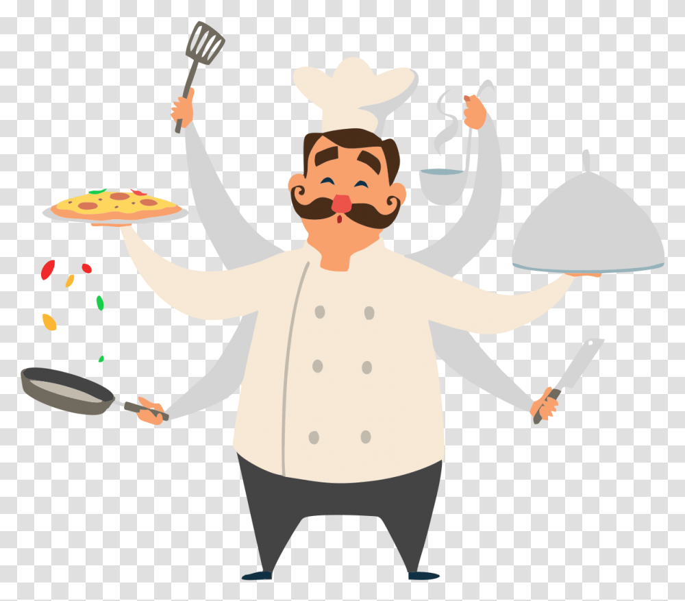 Chef, Person, Human, Juggling Transparent Png