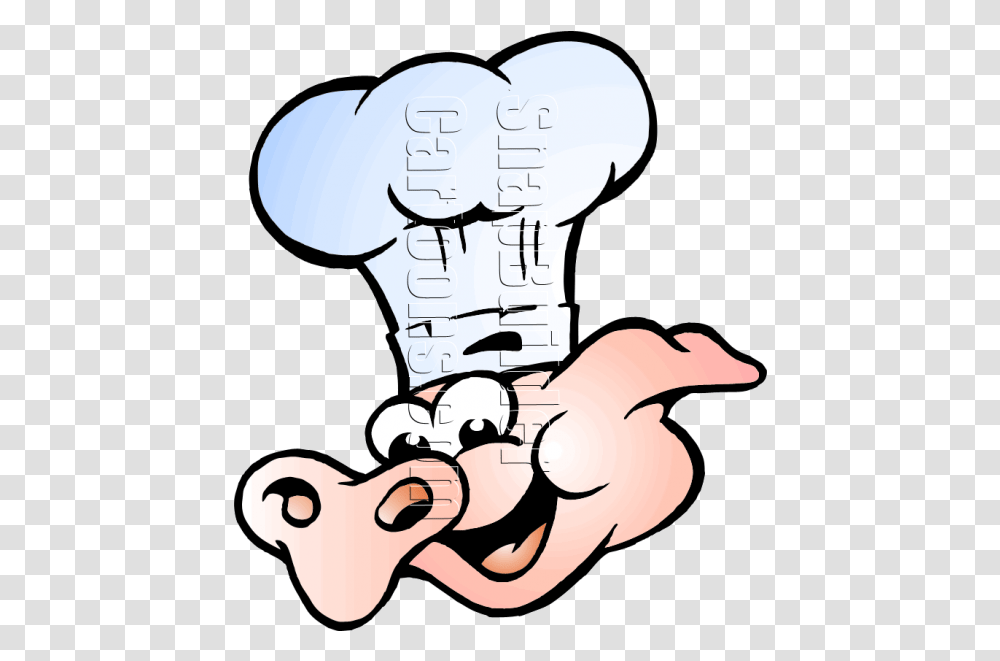 Chef Pig Head Mascot Logo Cooking, Hand, Fist Transparent Png
