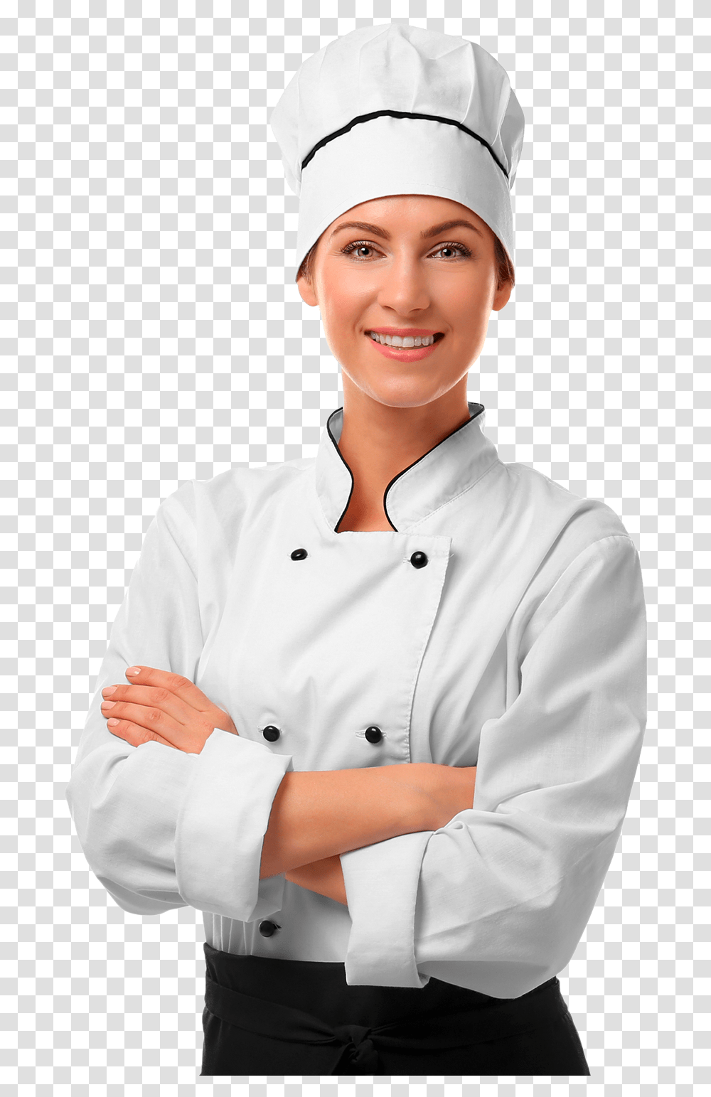 Chef's Uniform French Cuisine Woman Restaurant Chef, Person, Human, Shirt Transparent Png