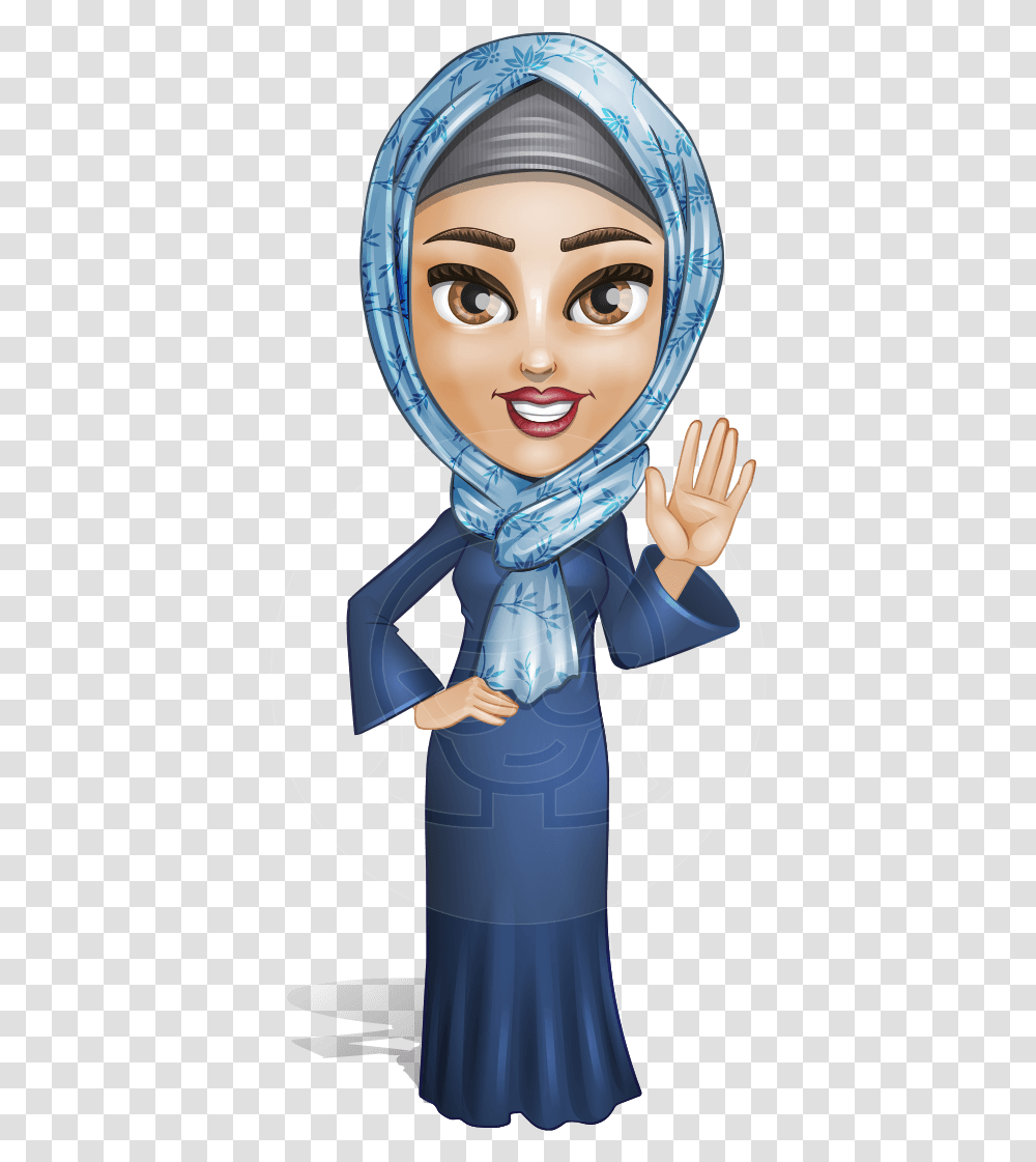 Chef Vector Hijab Cartoon Characters Woman, Doll, Person, Scarf Transparent Png