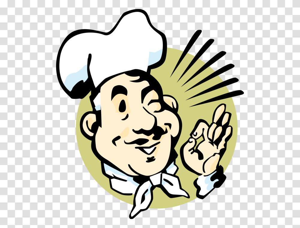 Chef With White Hat And Bon Gesture Transparent Png