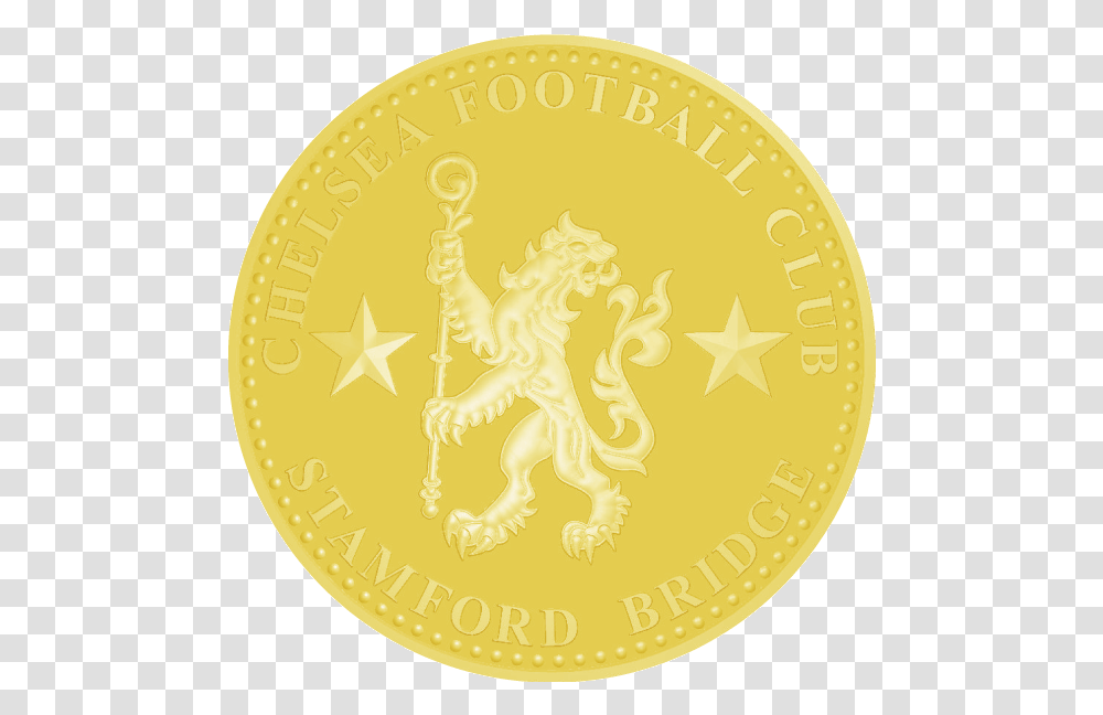 Chelsea Chelsea Football Club Old Crest National Tokens Circle, Gold, Gold Medal, Trophy, Symbol Transparent Png