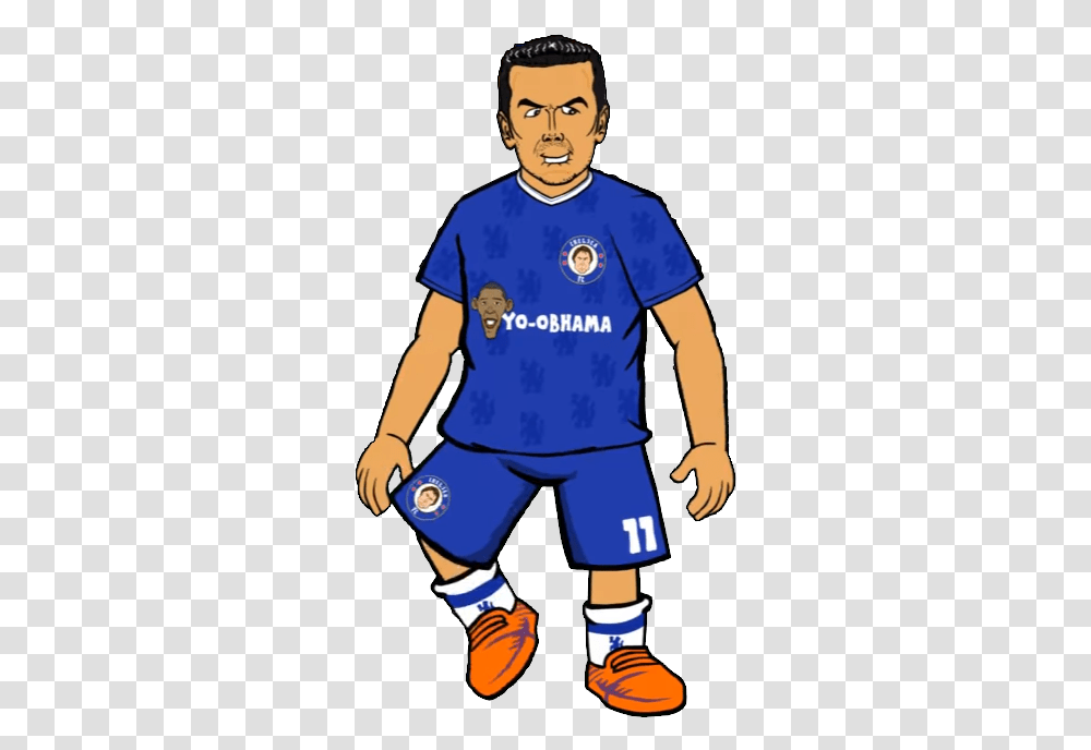 Chelsea F Cartoon, Clothing, Person, Shirt, Jersey Transparent Png