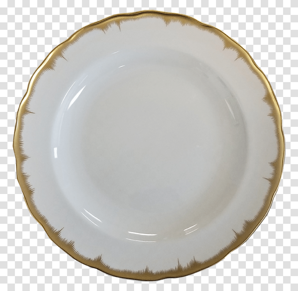 Chelsea Feather Gold Dinner Plate Porcelain, Pottery, Bowl, Dish Transparent Png