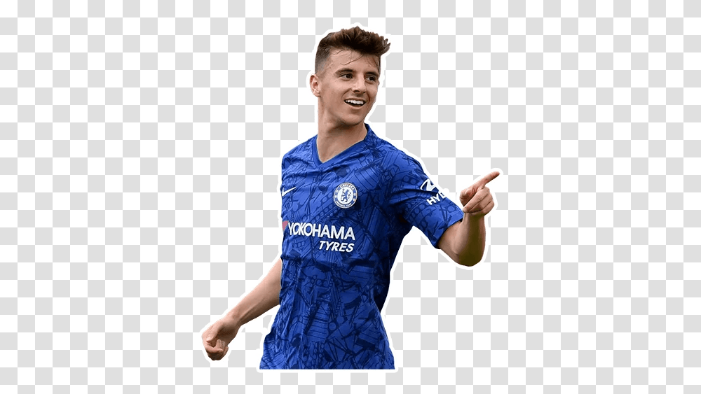 Chelsea Football Club Players Mason Mount Chelsea, Person, Clothing, Shirt, Sphere Transparent Png