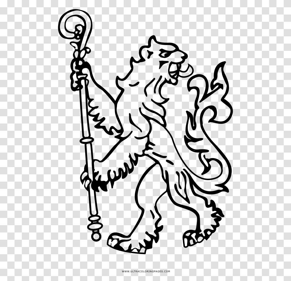 Chelsea Lion Coloring Page, Gray, World Of Warcraft Transparent Png