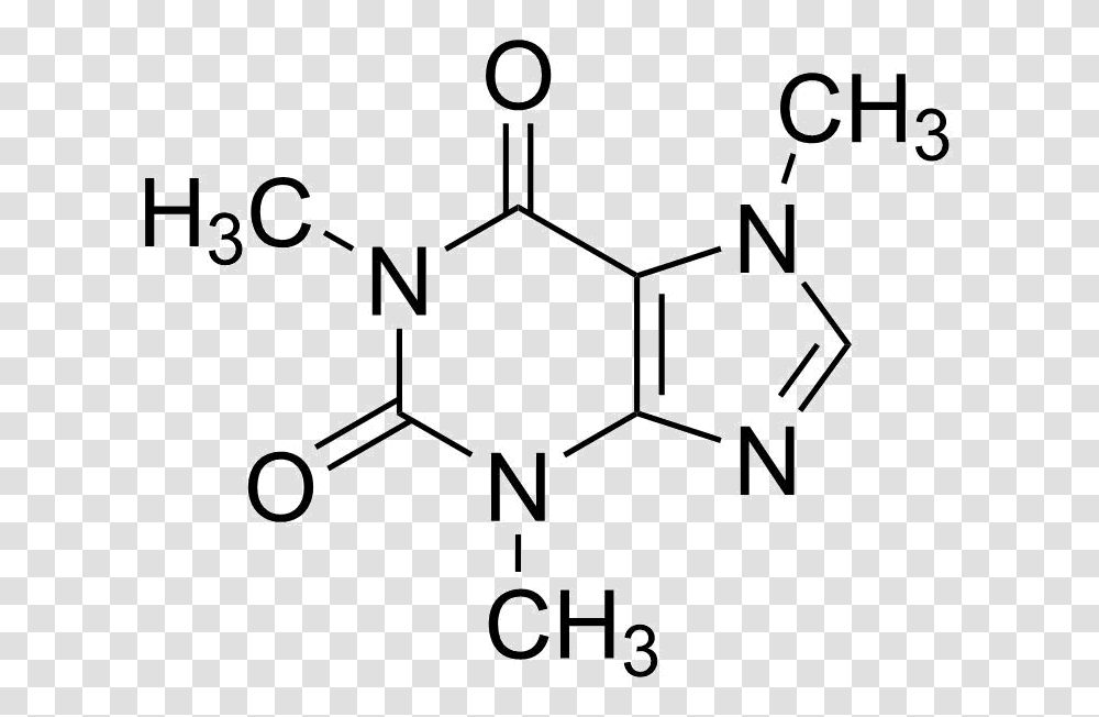 Chemical Formulas Molecular Structure Of Caffeine, Diagram Transparent Png