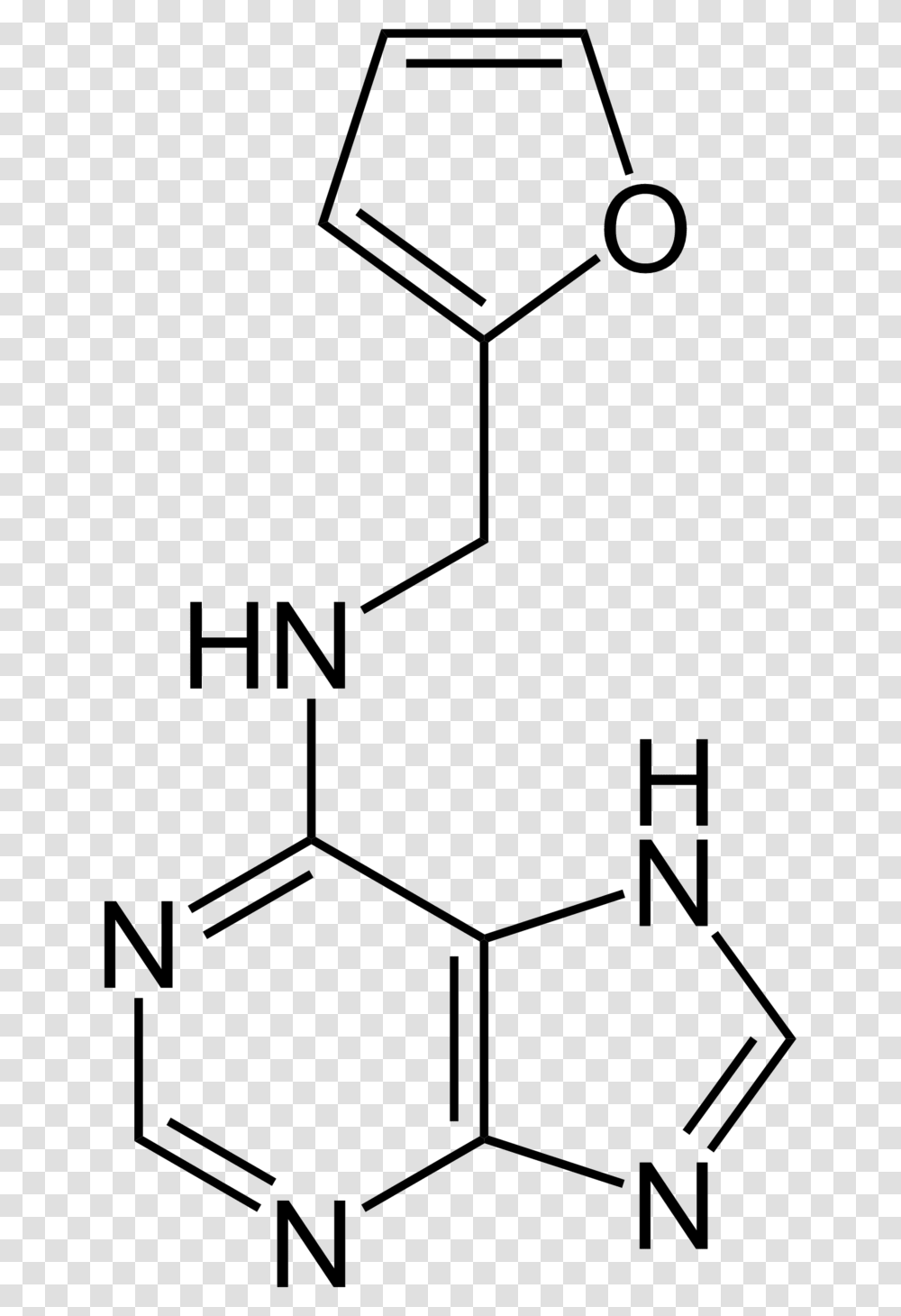 Chemical Structure Of Kinetin A Plant Growth Hormone Purine, Utility Pole, Highway, Road Transparent Png
