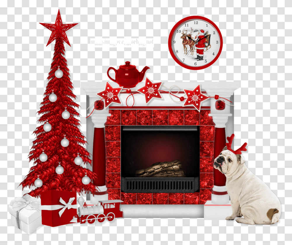 Chemine De Nol Sapin Chien Christmas Tree, Plant, Ornament, Dog, Pet Transparent Png