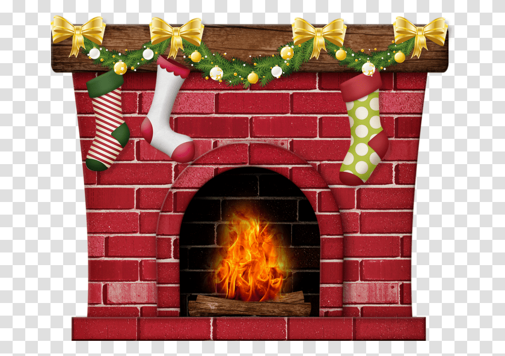 Chemine De Nol Tube Public Domain Fire, Fireplace, Indoors, Hearth, Christmas Stocking Transparent Png