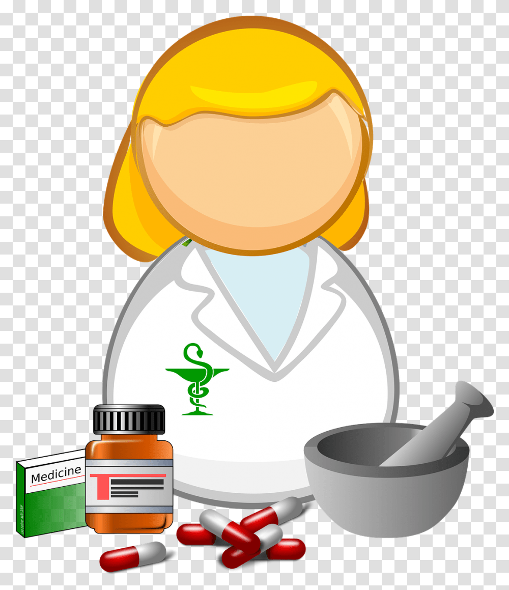 Chemist Comic Characters Disaster Disease Doctor Pharmacist, Bowl, Helmet, Apparel Transparent Png