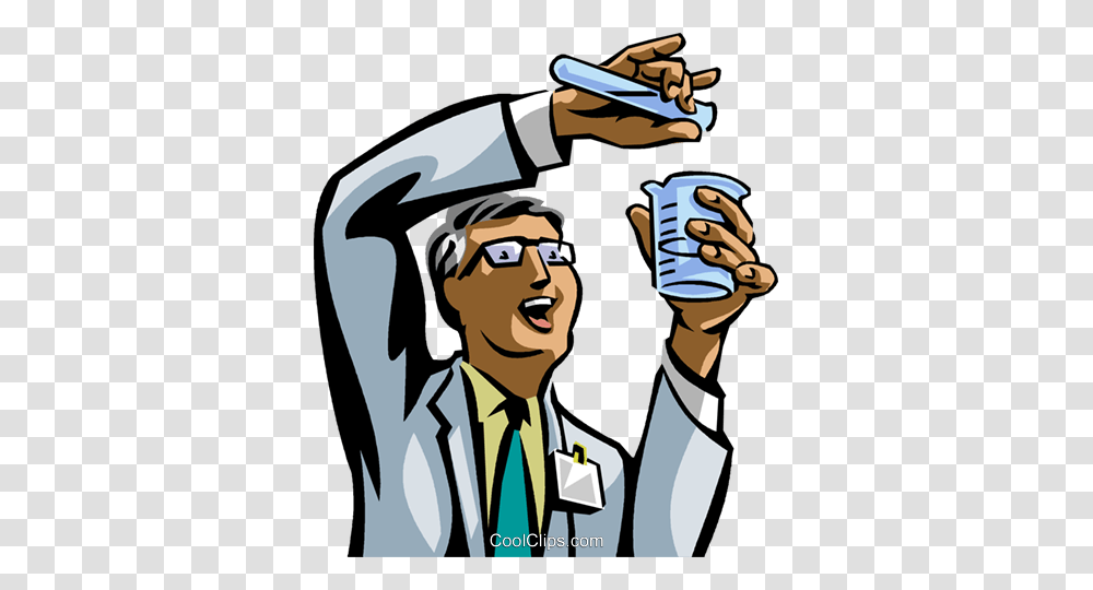 Chemist Mixing Chemicals Royalty Free Vector Clip Art Illustration, Poster, Advertisement, Beverage, Drink Transparent Png