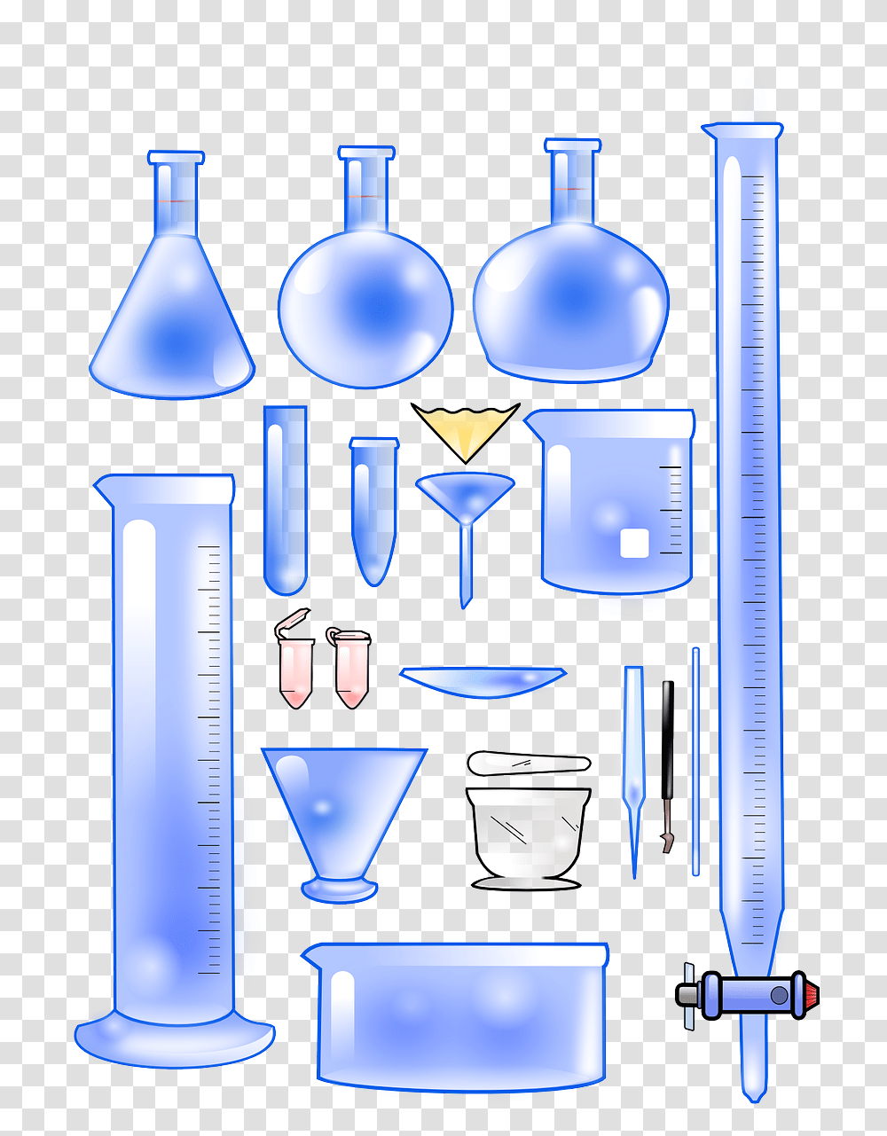 Chemistry Equipment Glassware Free Photo Gambar Animasi Alat Alat Laboratorium, Bottle, Shaker, Cup, Beverage Transparent Png
