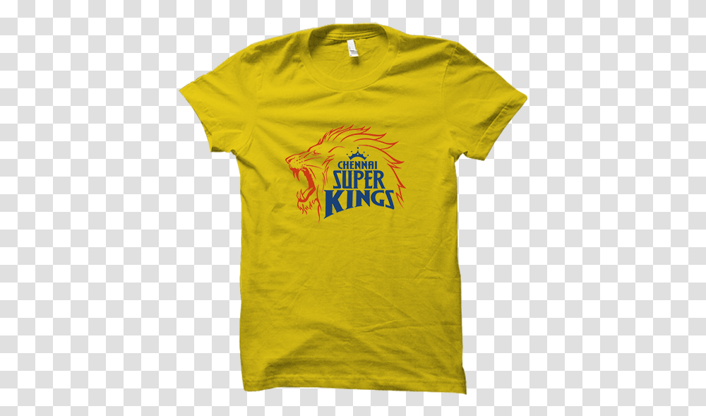 Chennai Super Kings Half Sleeve Yellow California Surf T Shirt, Apparel, T-Shirt Transparent Png