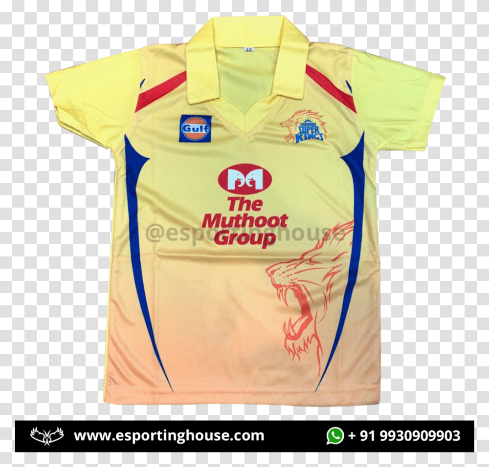 Chennai Super Kings Jersey 2019, Apparel, Shirt, T-Shirt Transparent Png
