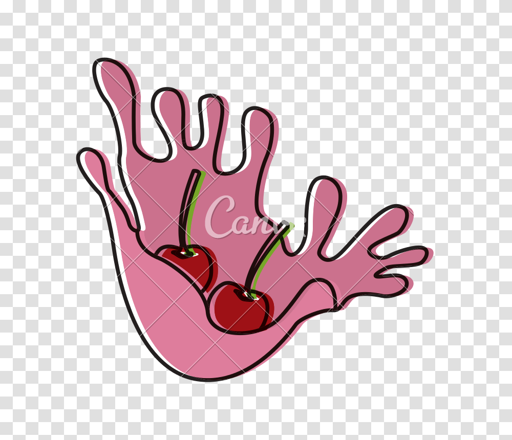 Cherries Milk Splash, Heart, Flower, Plant, Blossom Transparent Png