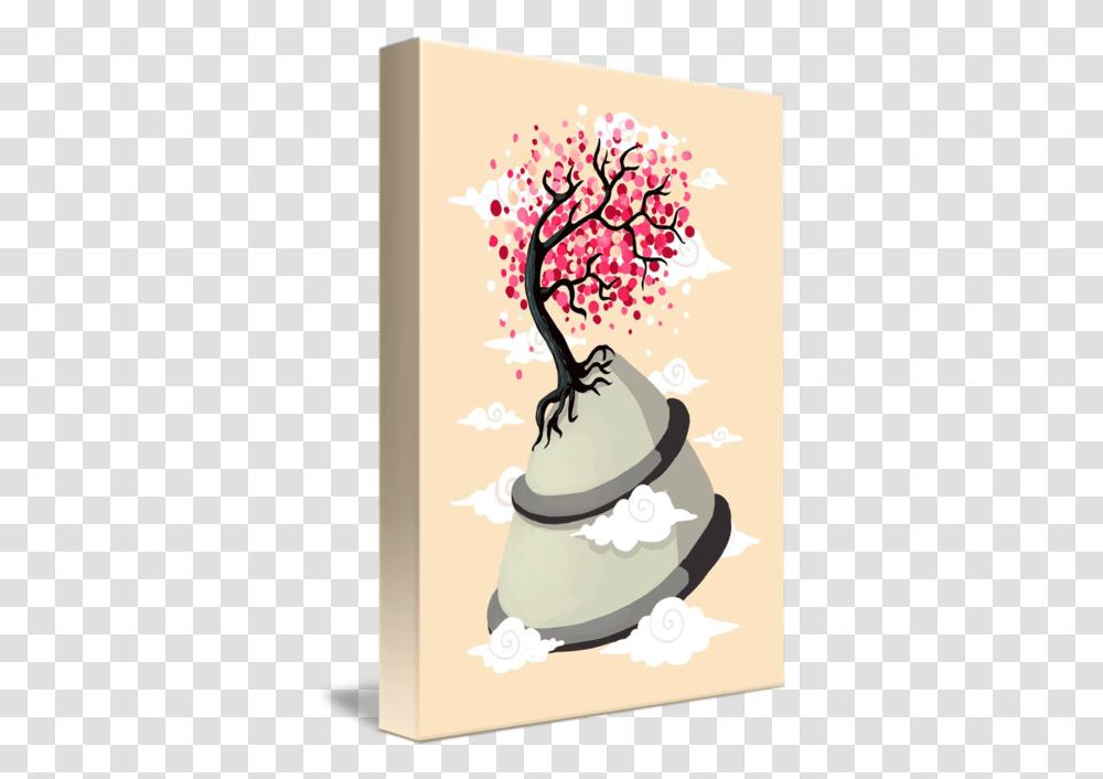 Cherry Blossom By Indre Bankauskaite Cherry Blossom, Plant, Graphics, Art, Birthday Cake Transparent Png
