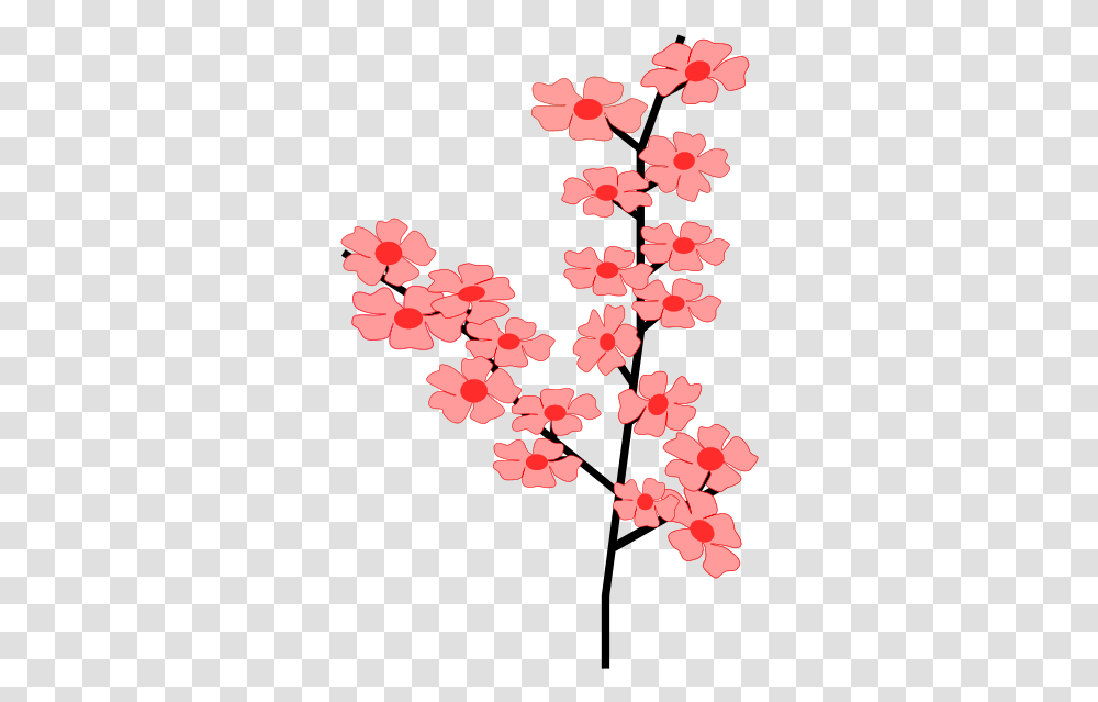 Cherry Blossom Clipart Japanese Flowers Clipart, Petal, Plant, Geranium, Hibiscus Transparent Png