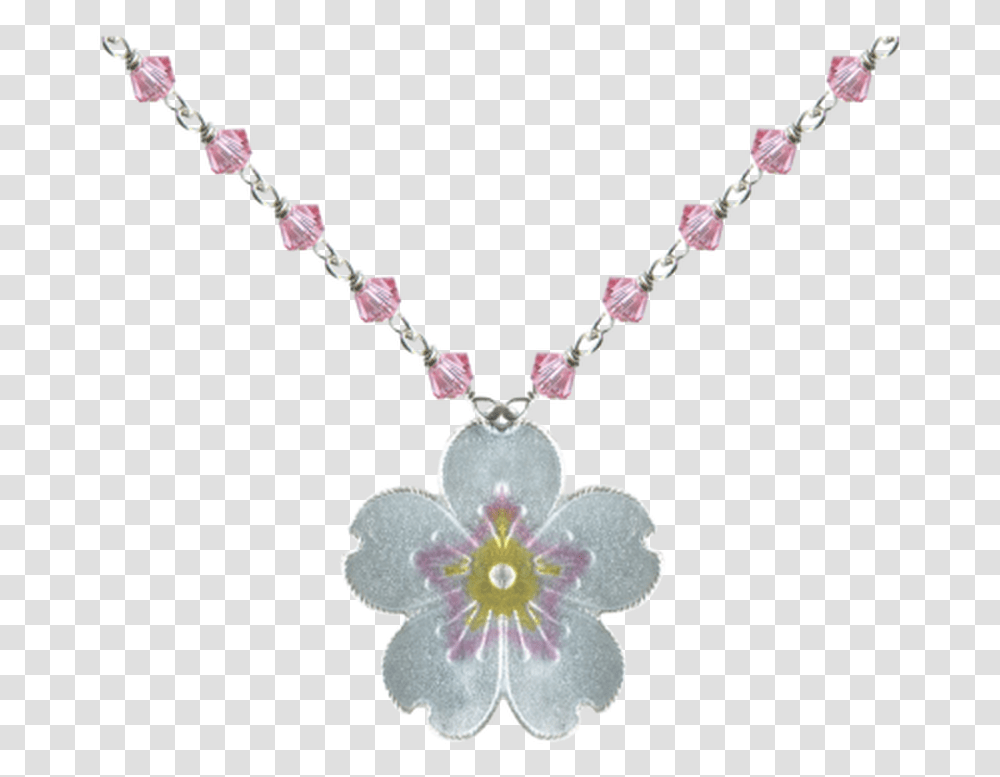 Cherry Blossom Crystal Pendant Necklace, Jewelry, Accessories, Accessory, Bracelet Transparent Png