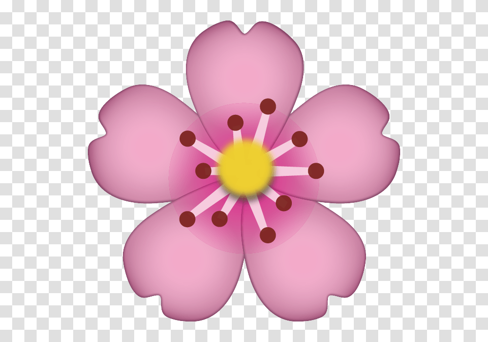 Cherry Blossom Emoji Flower Emoji, Plant, Purple, Petal, Balloon Transparent Png