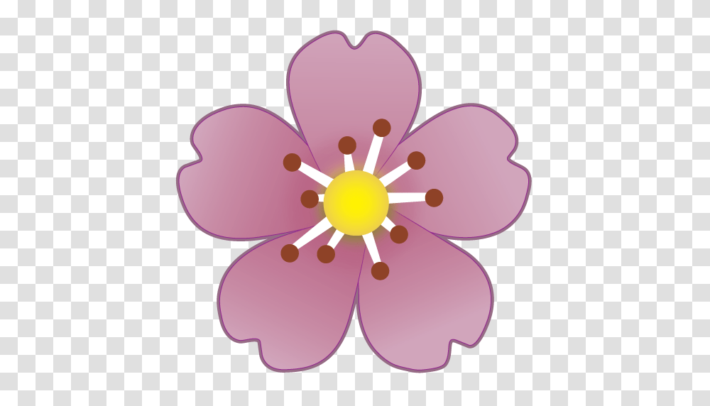 Cherry Blossom Emojimantra, Plant, Flower, Petal, Anther Transparent Png