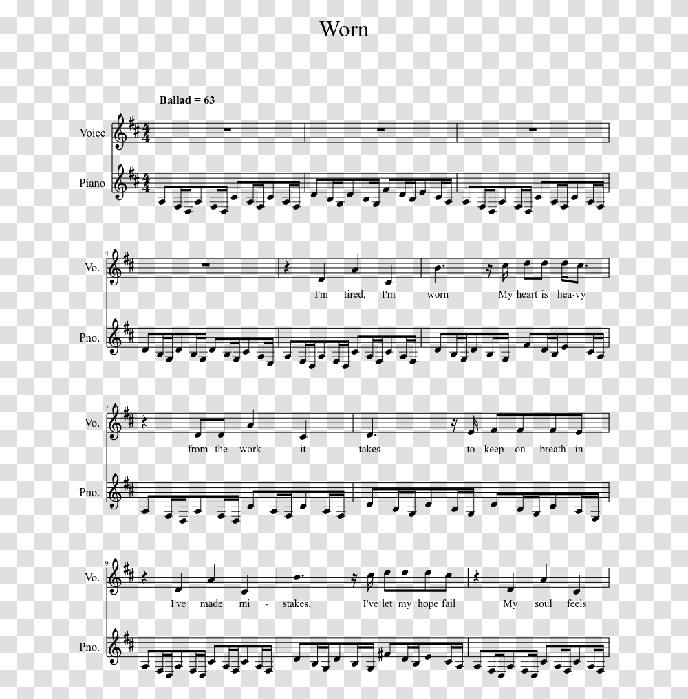 Cherry Blossom Ending Sheet Music, Gray, World Of Warcraft Transparent Png