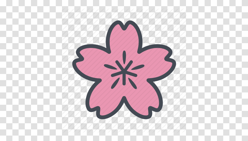 Cherry Blossom Flower Sakura Spring Icon, Pattern, Ornament, Purple, Plant Transparent Png