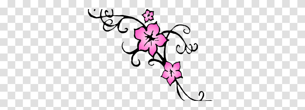 Cherry Blossom Flower Tattoo Outline Tat Ideas, Floral Design, Pattern Transparent Png