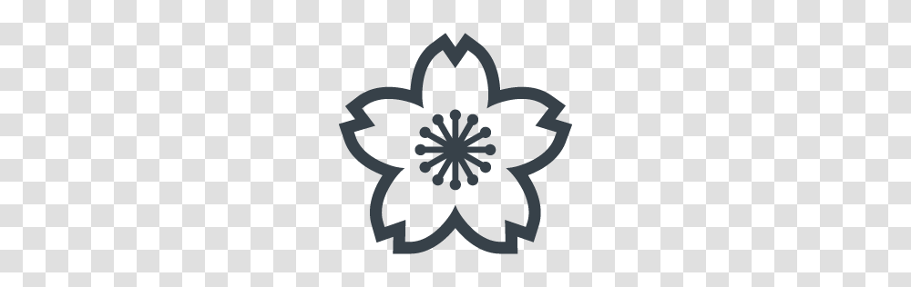 Cherry Blossom Icon Free Icon Rainbow Over Royalty Free, Stencil, Emblem Transparent Png