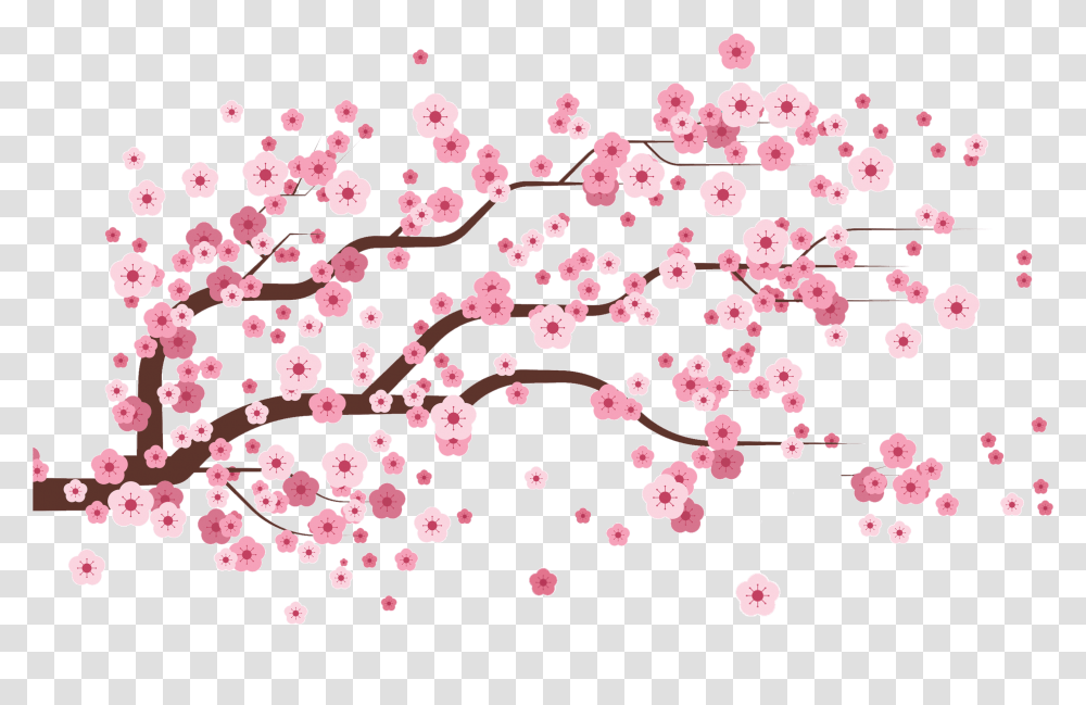 Cherry Blossom Petals Falling Gif Cherry Blossom Falling Gif, Plant, Flower, Rug, Confetti Transparent Png