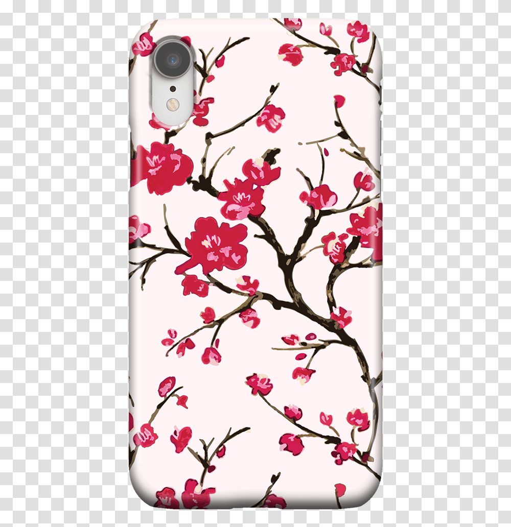 Cherry Blossom Red Pattern, Plant, Flower Transparent Png