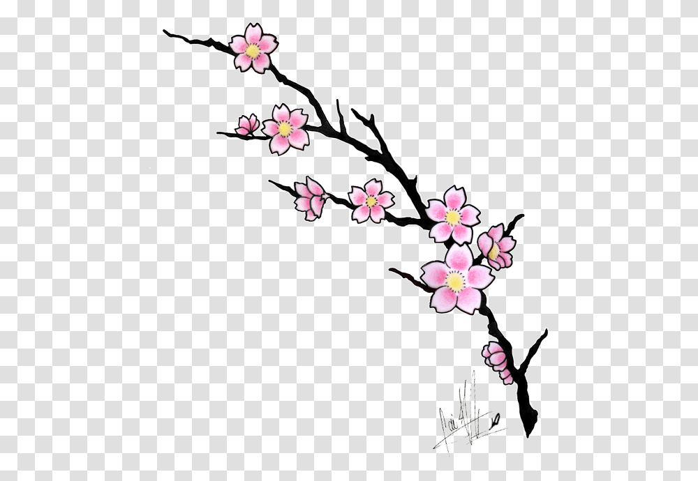 Cherry Blossom Tattoo Design, Floral Design, Pattern Transparent Png