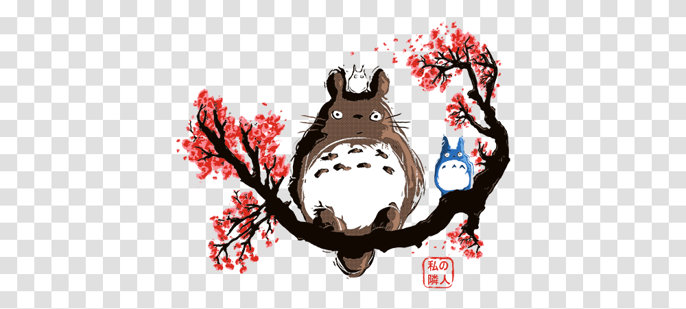 Cherry Blossom Totoro, Plant, Mammal, Animal Transparent Png