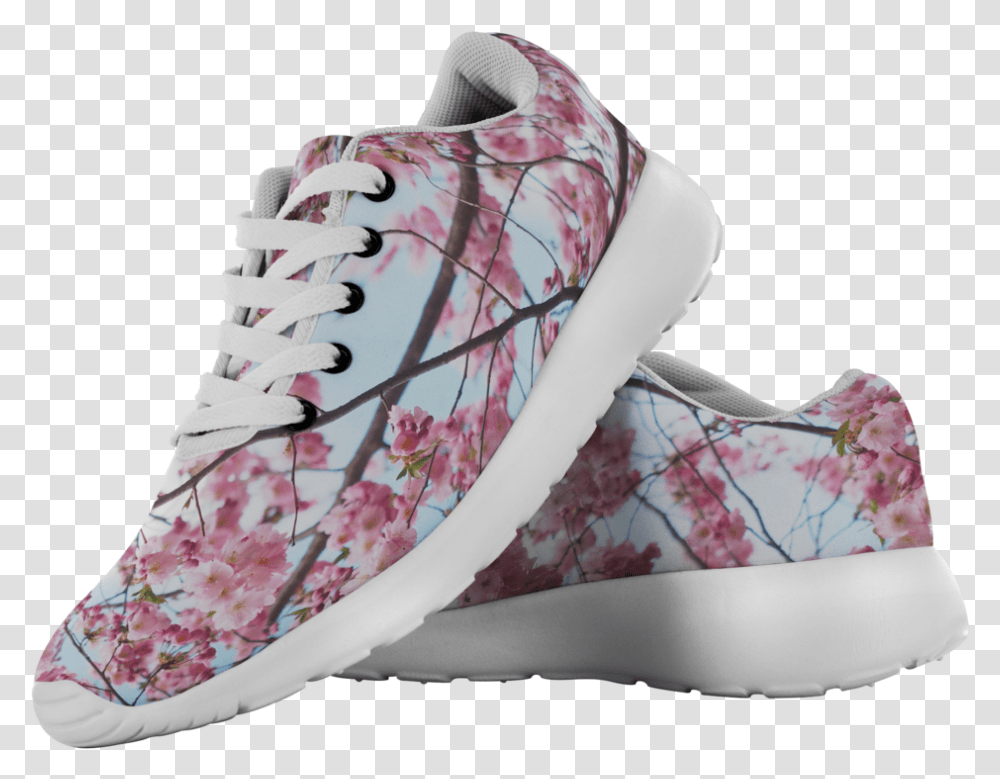 Cherry Blossom Tree Running Shoes, Clothing, Apparel, Footwear, Sneaker Transparent Png