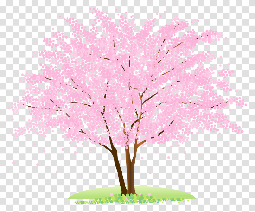 Cherry Blossoms Tree Clipart Free Download Creazilla Cherry Blossom Tree Graphic, Plant, Flower Transparent Png