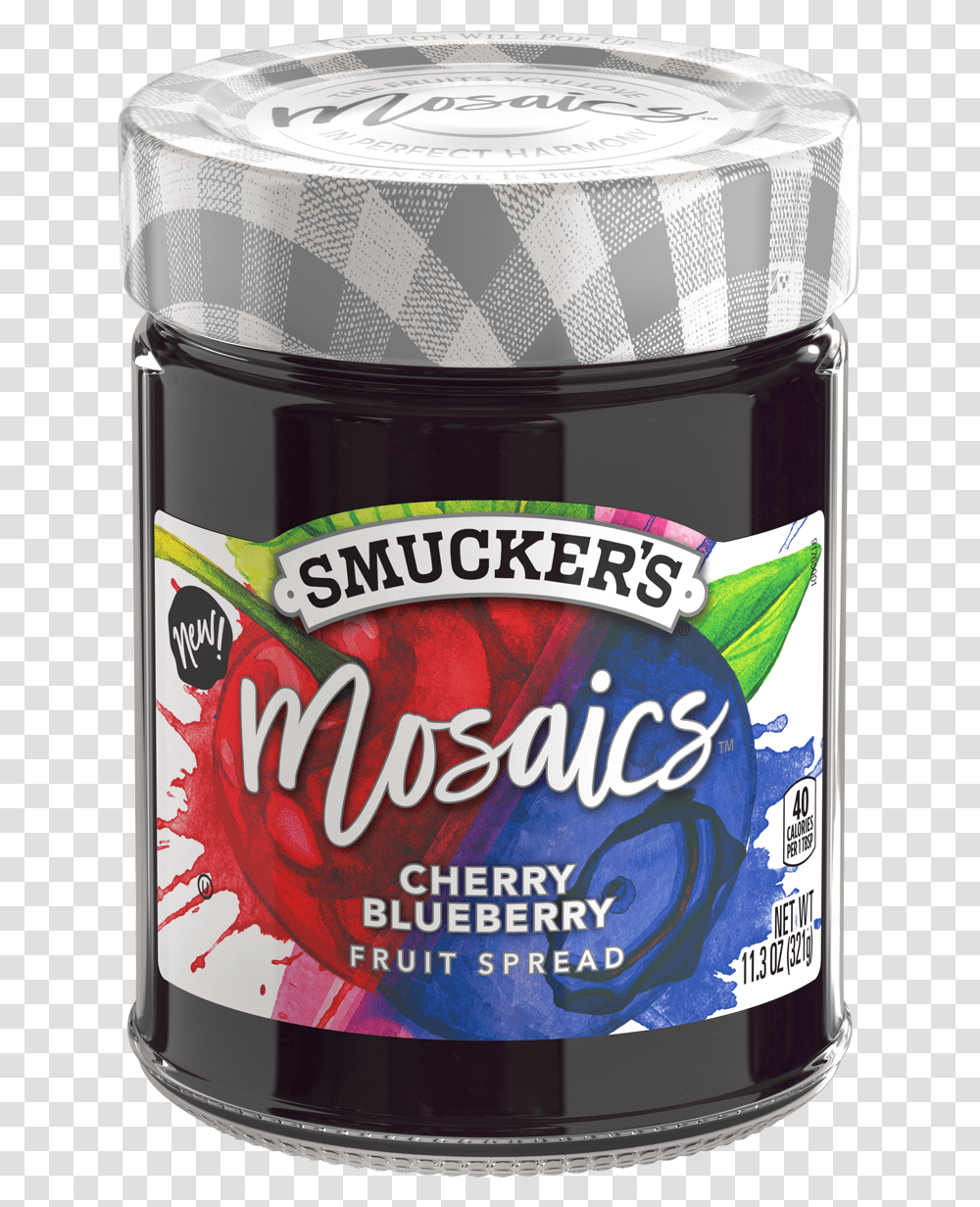 Cherry Blueberry Fruit Spread Smucker's Smuckers, Jam, Food, Beer, Alcohol Transparent Png