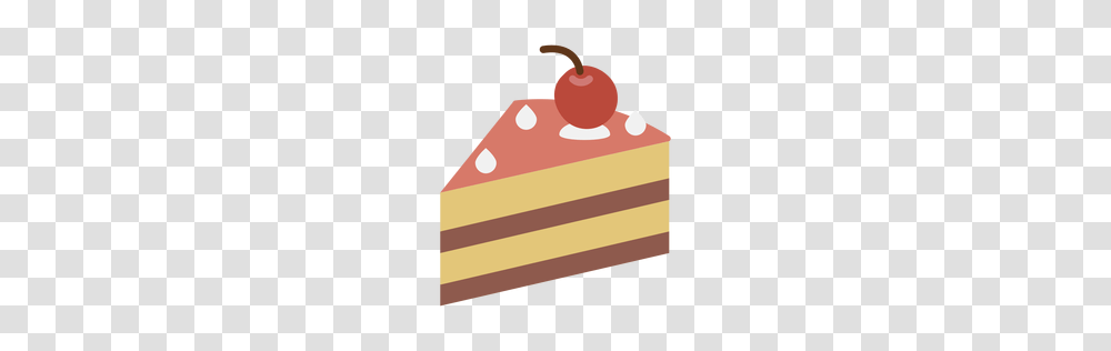 Cherry Cake Slice Icon, Plant, Food, Fruit, Birthday Cake Transparent Png