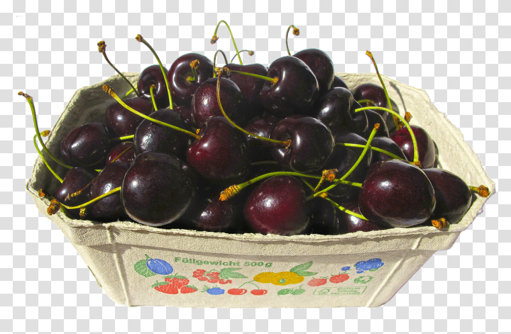 Cherry Cherries Sweet Cherry Prunus Avium Fruit Cherry, Plant, Food, Grapes, Birthday Cake Transparent Png