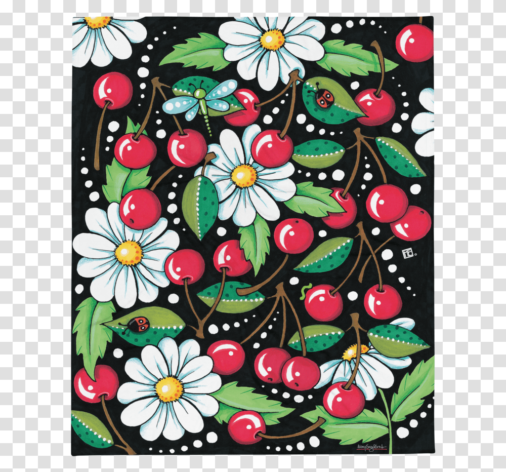 Cherry Daisy Mary Engelbreit, Floral Design, Pattern Transparent Png
