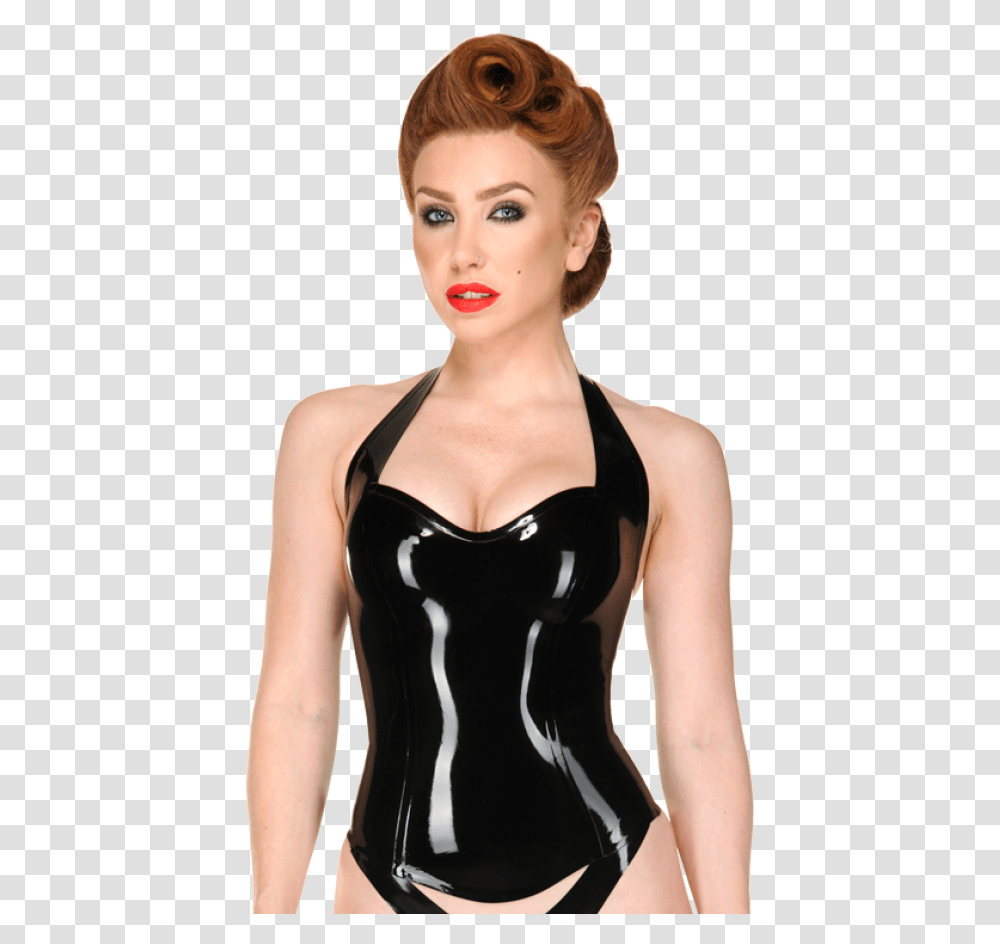 Cherry Pie Top Latex Clothing, Person, Human, Spandex, Head Transparent Png