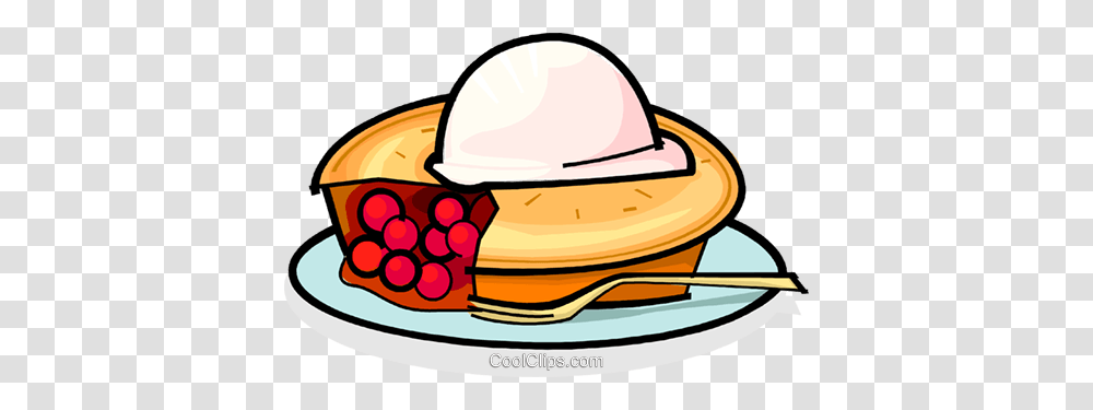 Cherry Pie With Ice Cream Royalty Free Vector Clip Art, Apparel, Helmet, Plant Transparent Png